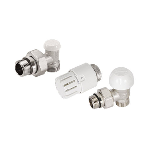 Dianflex KIT VALVOLA TERMOSTATIZZABILE A SQUADRA TESTA TERMOSTATICA E DETENTORE 1/2' 24x19 fil (D.16) - 433-E3303K-042419