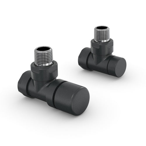 Dianflex VALVOLA E DETENTORE A SQUADRA ZEHNDER DESIGN LINE       1/2 Nero - 433-Z8381-04N