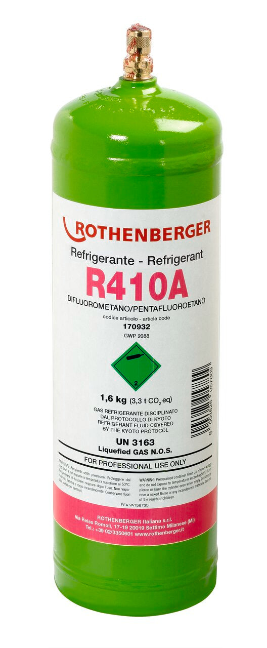 Rothenberger Gas refrigerante R410A, 2 Lt, 40 bar - 170932