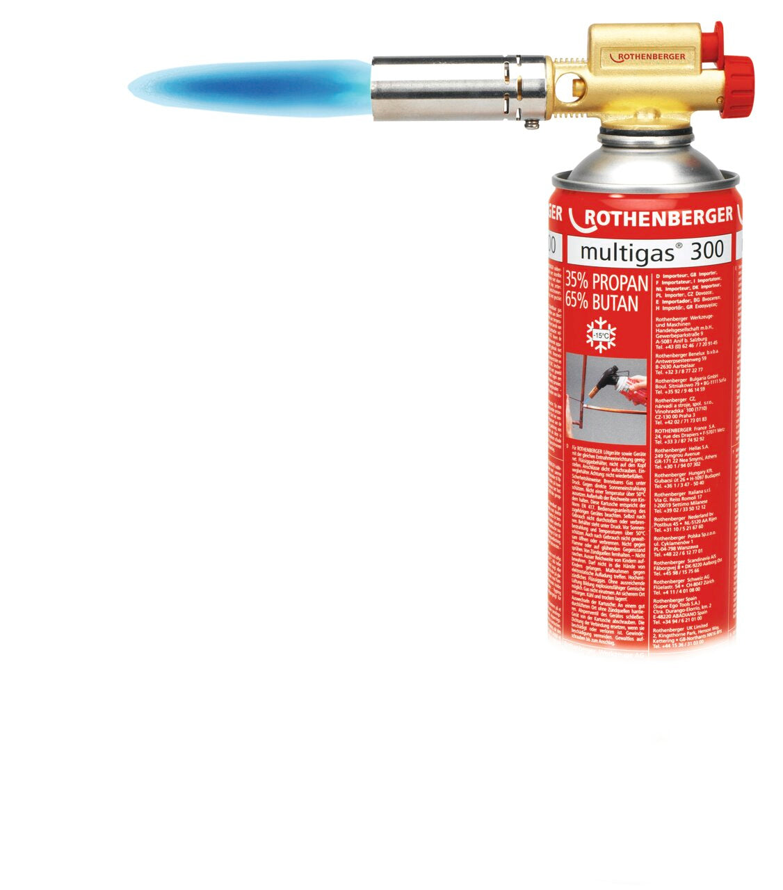 Rothenberger EASY FIRE Set w. Multigas 300, 7/16'-EU - 35553