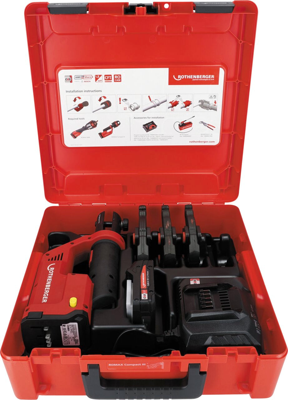 Rothenberger ROMAX COMPACT III Set M15-22-28, 2Ah, EU, CAS - 1000004273