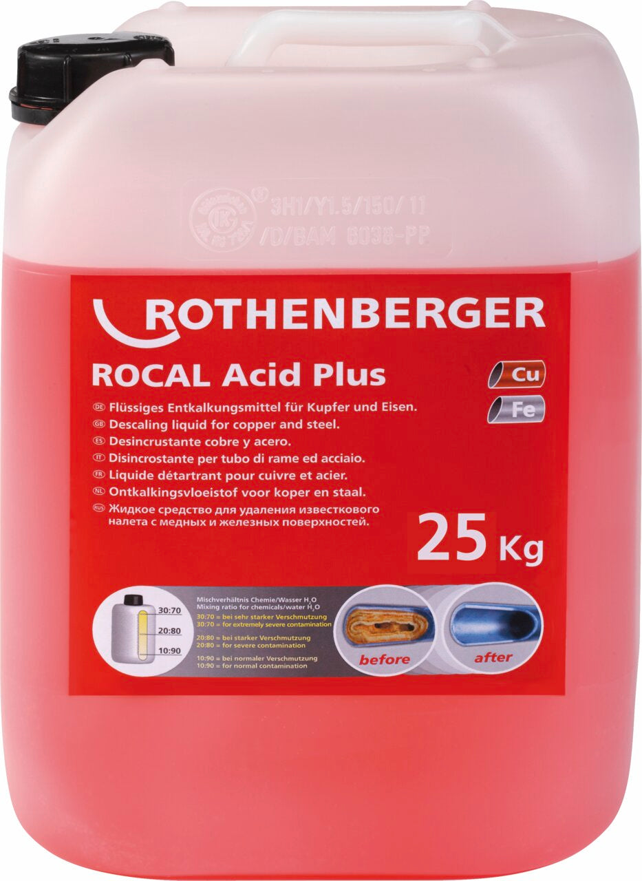 Rothenberger Concentrato decalcificante, ROCAL Acid Plus, 25 kg - 1500000914