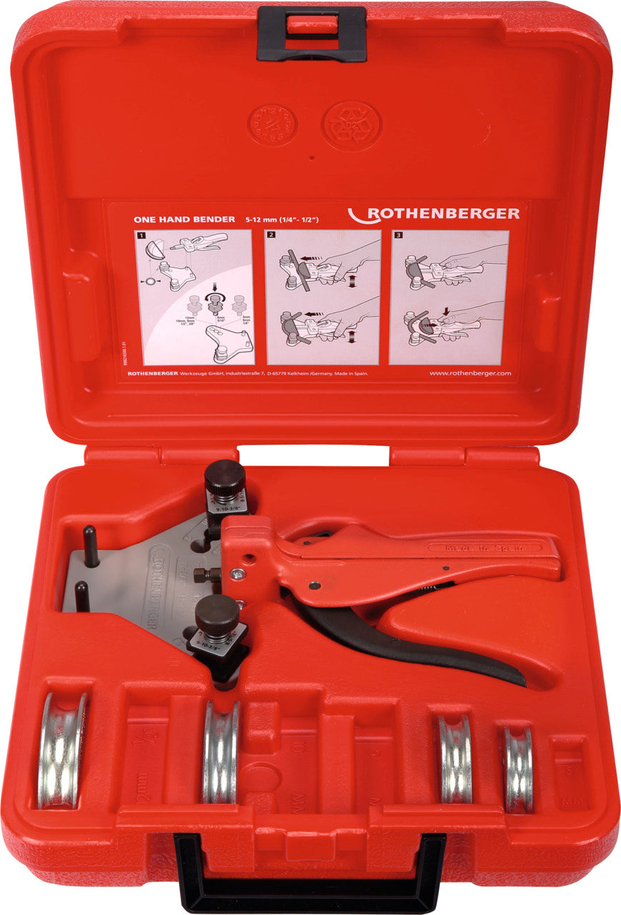 Rothenberger TUBE BENDER Set, 1/4-5/16-3/8-1/2' - 24134
