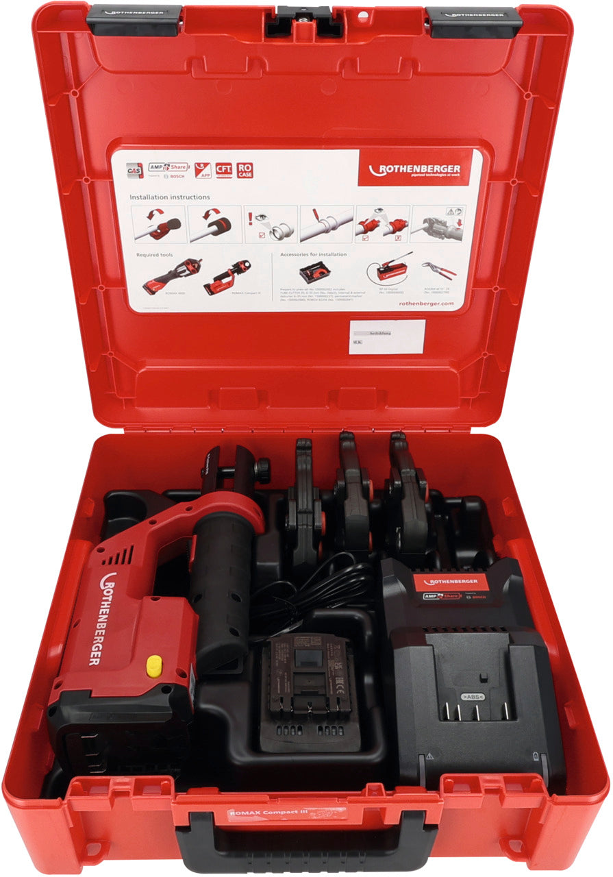 Rothenberger ROMAX COMPACT III Set SV15-22-28, 2Ah, EU, AMP - 1000004276