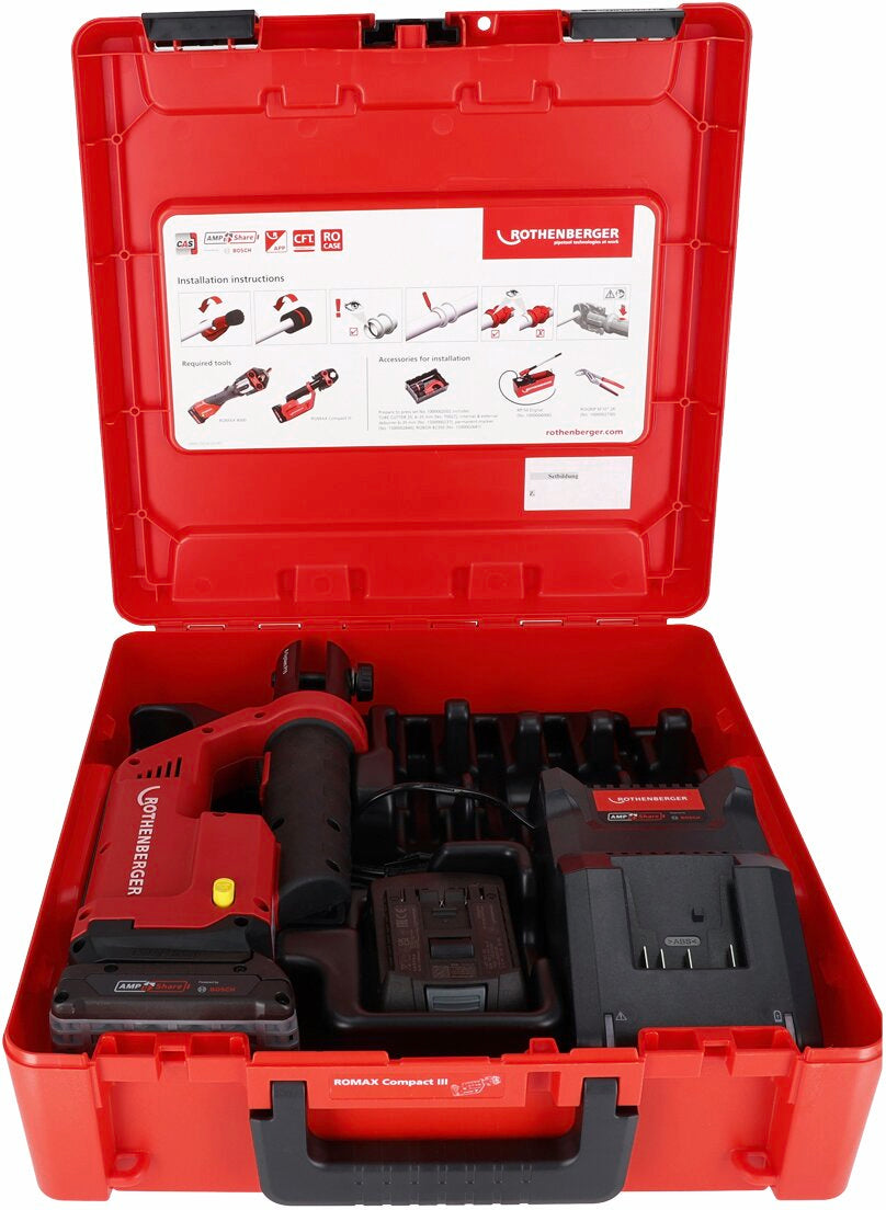 Rothenberger ROMAX COMPACT III Basic Set 1, 2x2Ah, EU, AMP - 1000004272
