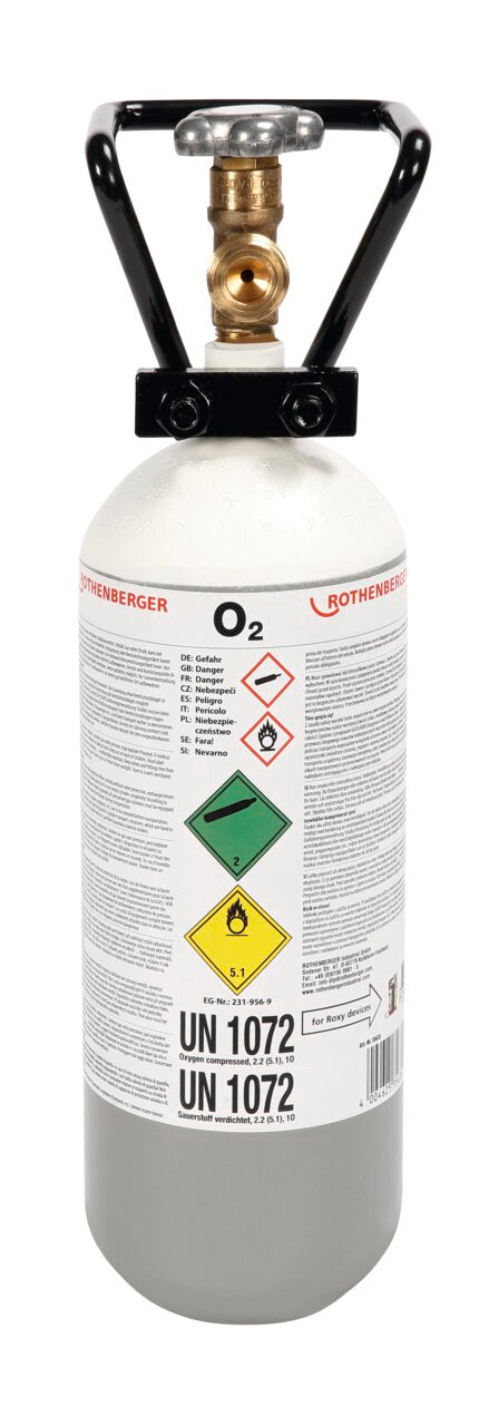 Rothenberger Oxygen steel cylinder - 2.0 L - 35635