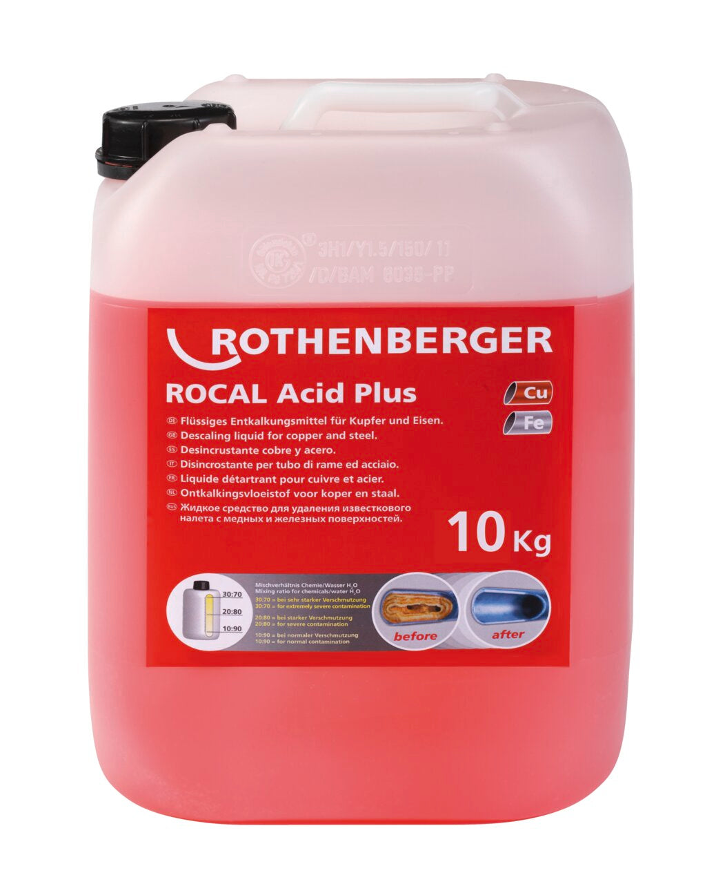 Rothenberger ROCAL Acid plus, concentrato decalcificante 10 kg - 61106