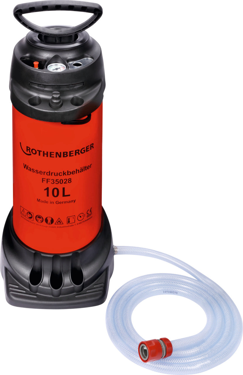 Rothenberger Contenitore acqua a pressione, 10 lt, con tubo 2,5m - FF35028