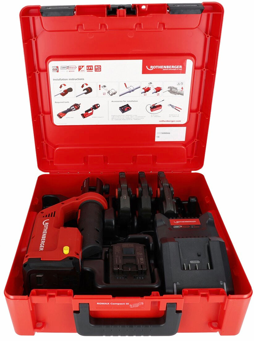 Rothenberger ROMAX COMPACT III Set U16-20-25, 2Ah, EU, AMP - 1000004283