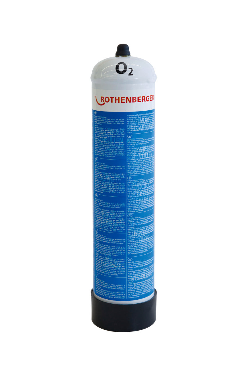 Rothenberger Bombola di ossigeno in acciaio, 0,95l, 110 bar - 35750