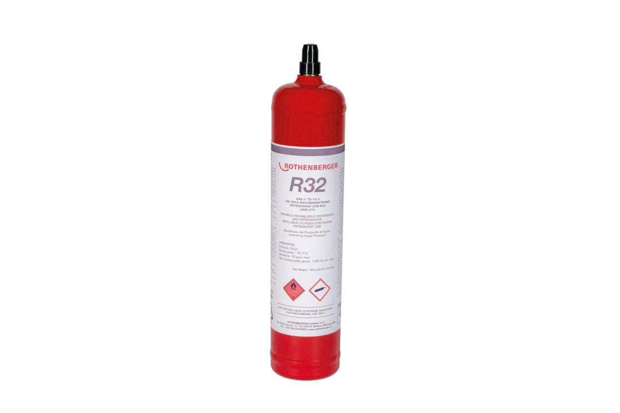 Rothenberger Gas refrigerante R32, 0,78 Kg, 1L, bombola in acciaio - 170960