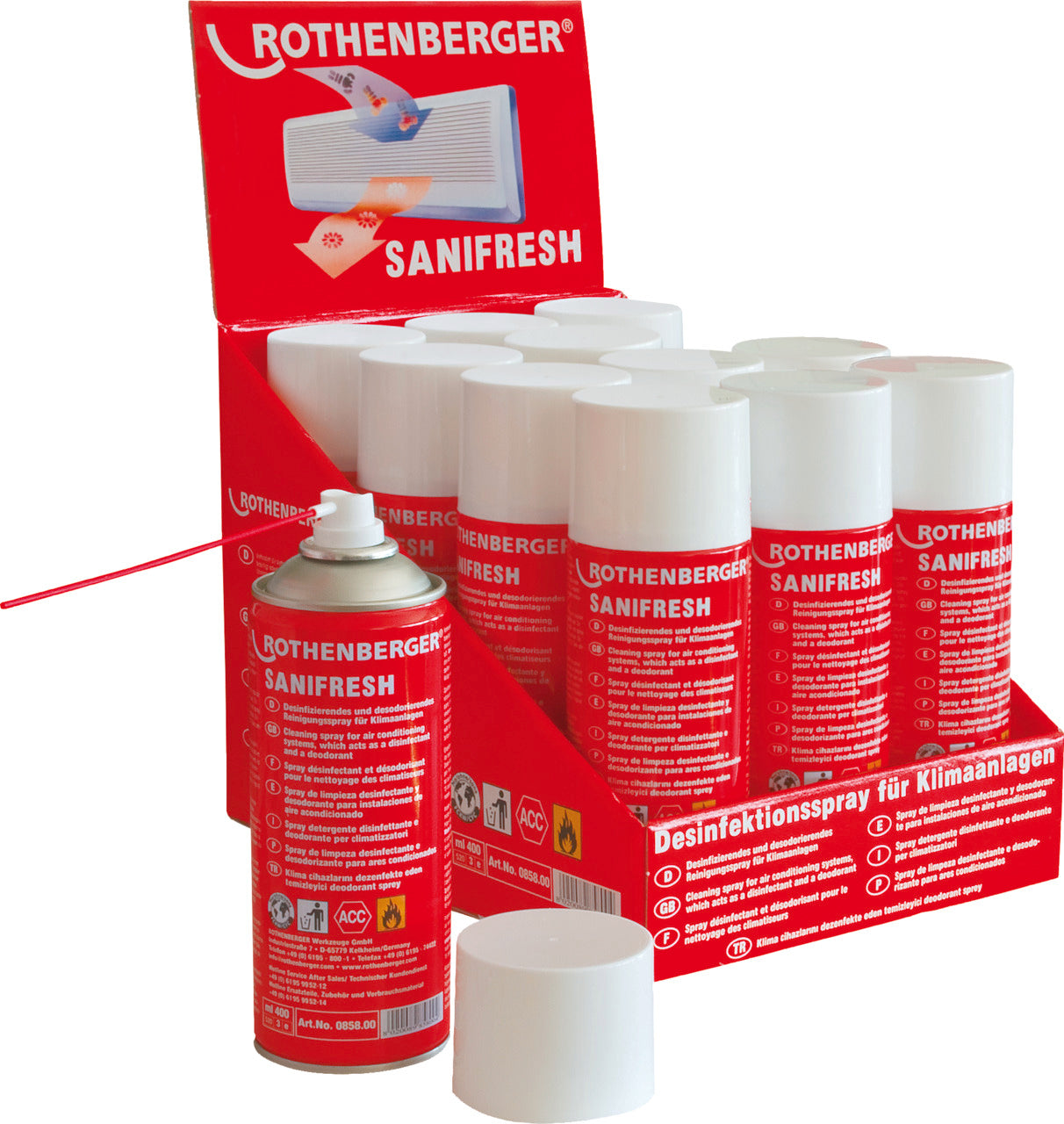 Rothenberger Sanifresh Spray Display (12 pz) - 85800