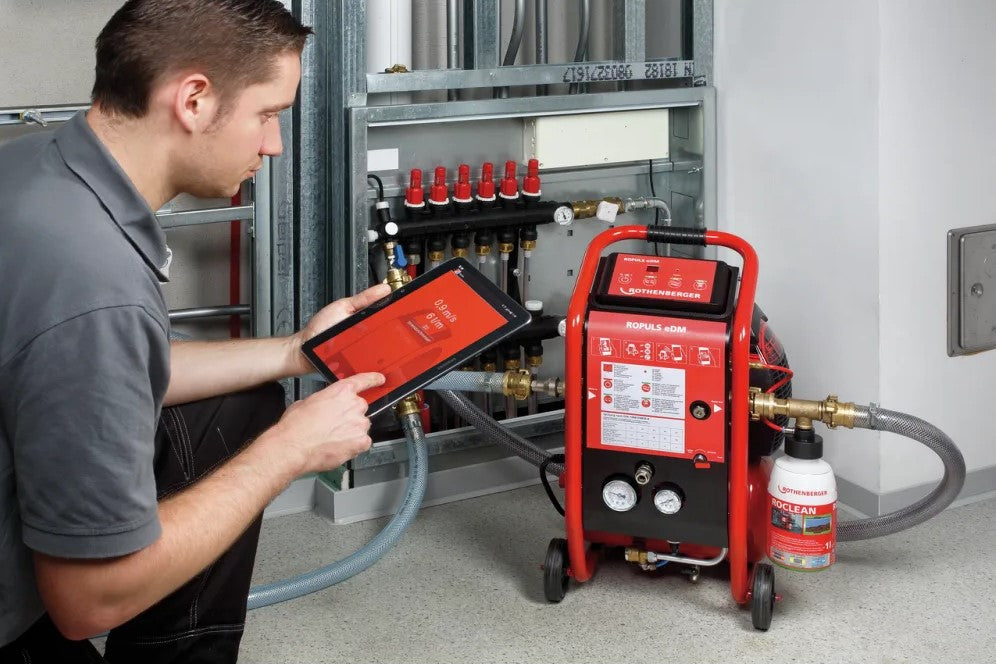 Rothenberger Riduttore di pressione ROPULS eDM / Iniettore / ROCLEAN per la pulizia di sistemi di riscaldamento a pavimento 1000002826