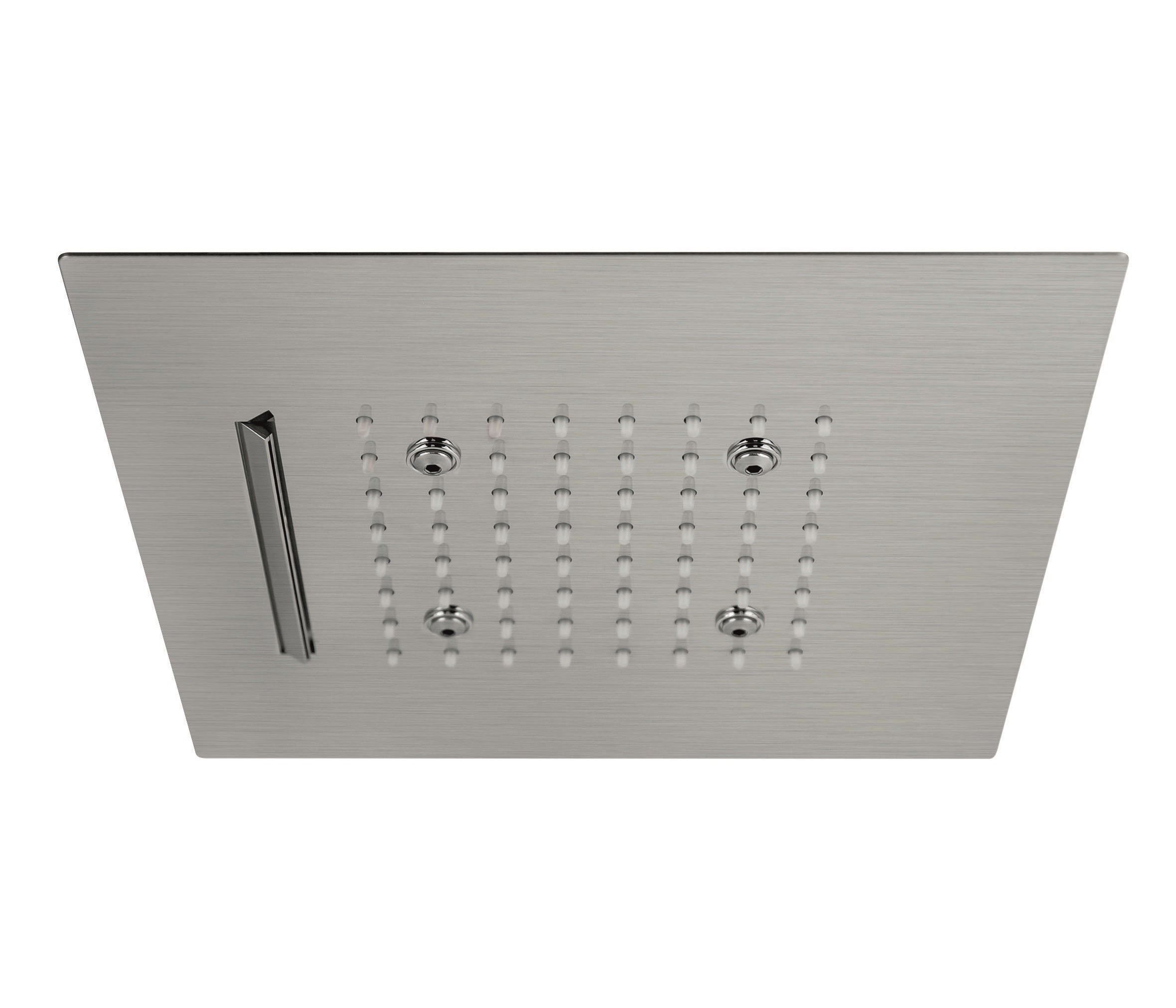 Pommeau de douche carré ultra fin Tubico design encastré en acier inoxydable Fabriqué en Italie T11275S