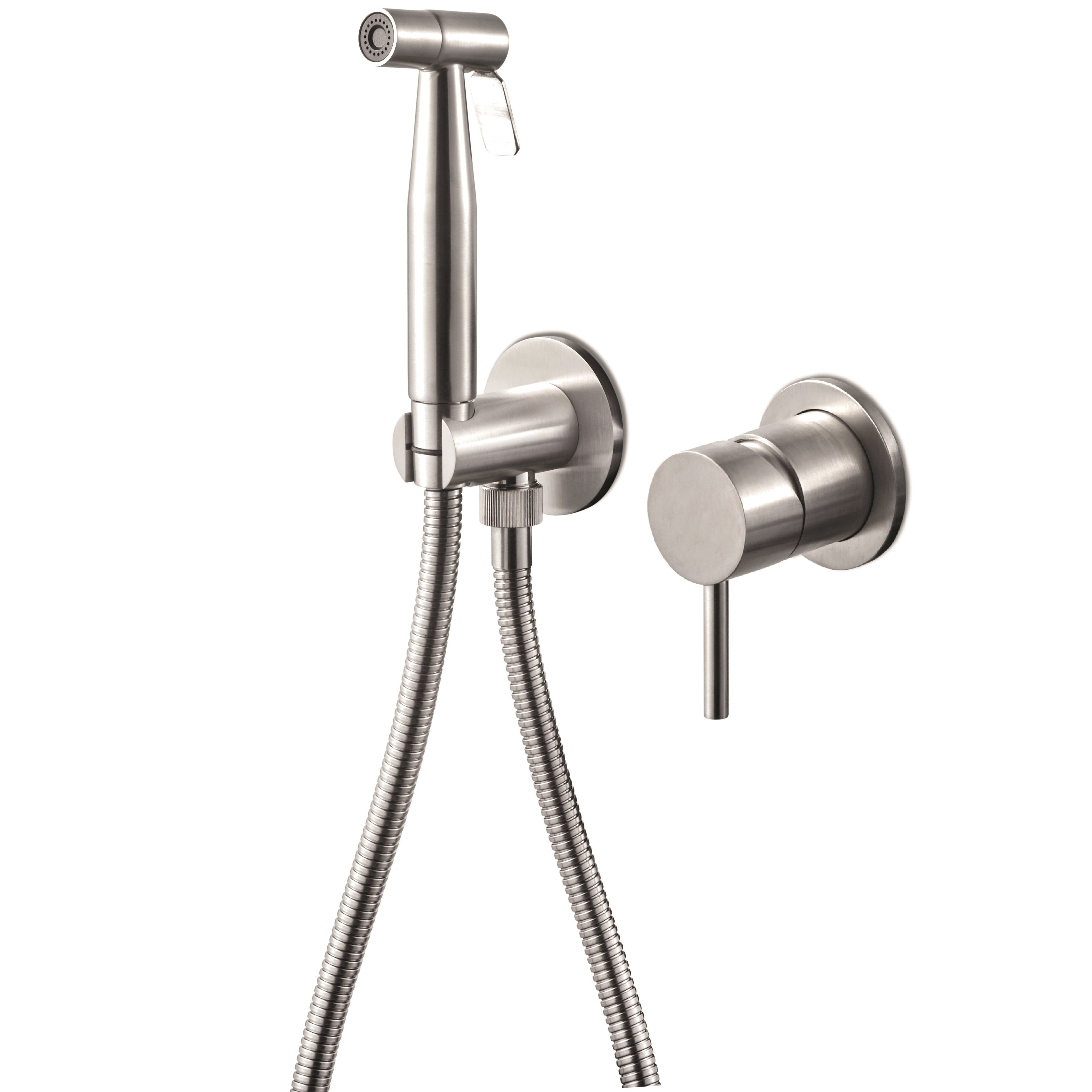 Ensemble de douche bidet Tubico avec pommeau de douche en acier inoxydable fabriqué en Italie T20405S