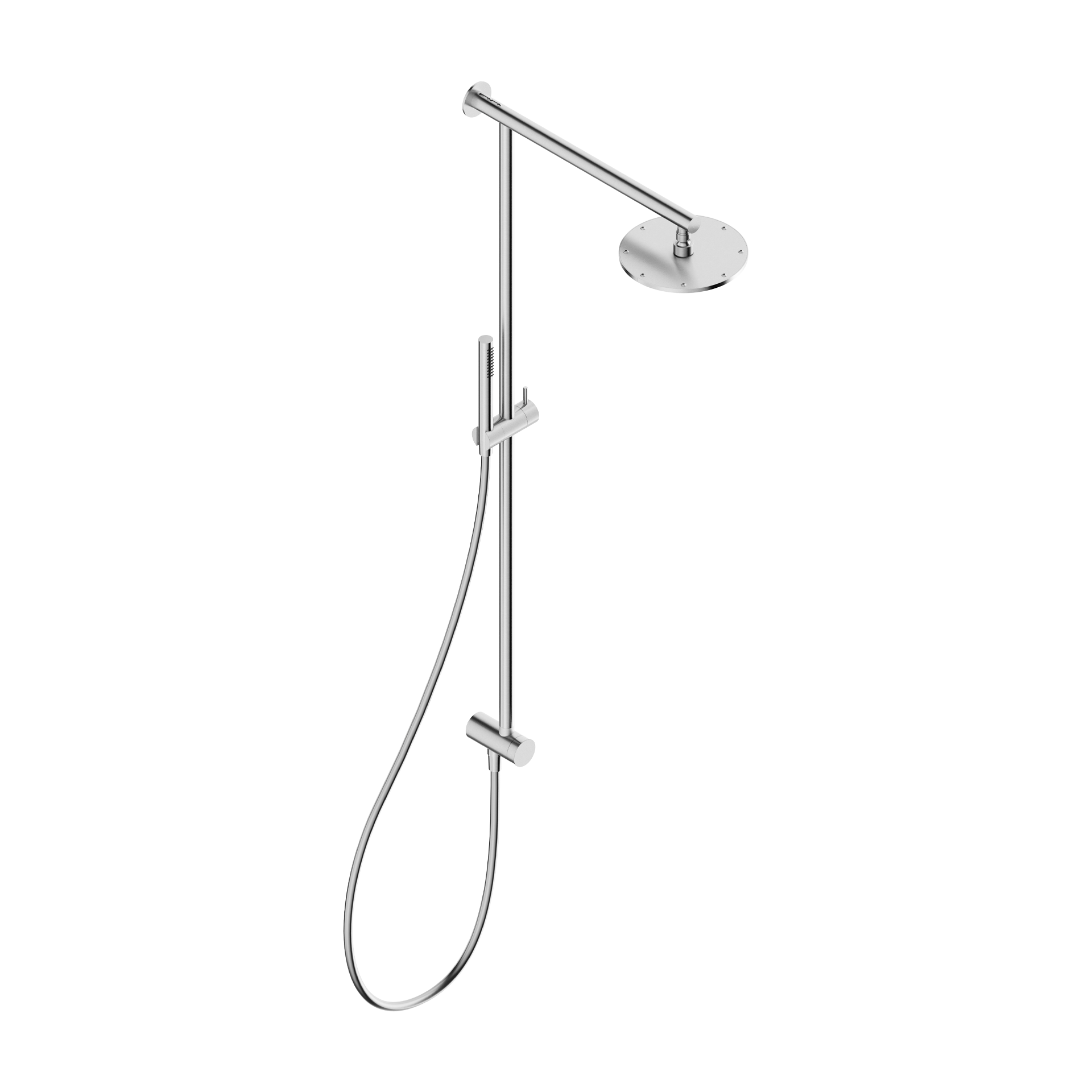 Colonne de douche Tubico Wellness en acier inoxydable satiné Made in Italy T34122S