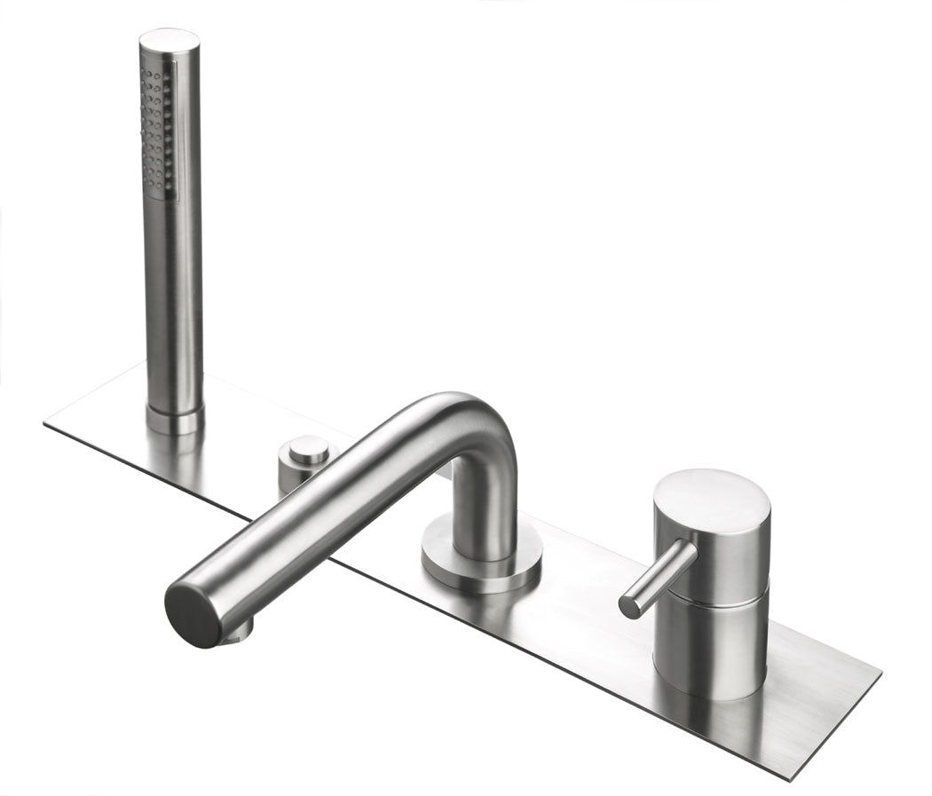 Tubico - Miscelatore bordo vasca in acciaio inox 316L con bocca da 200 mm - Copper PVD - T34201C