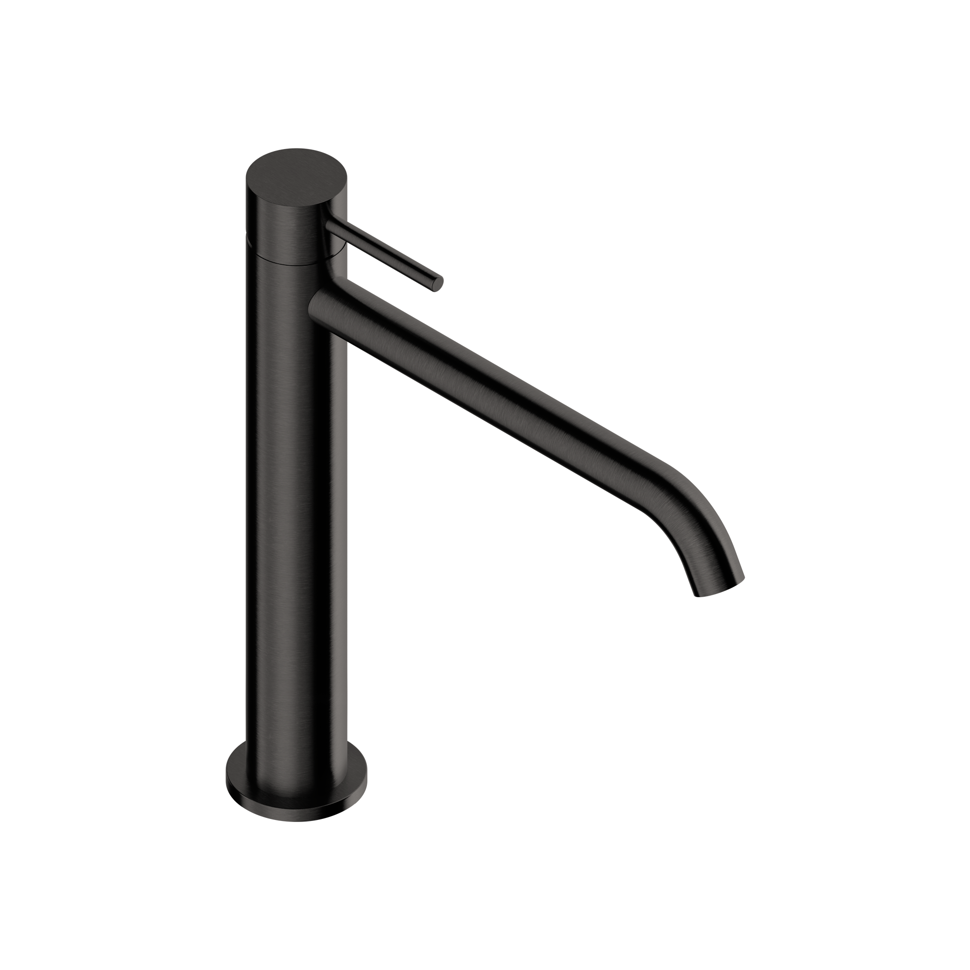 Mitigeur lavabo haut Tubico Tevere en acier inoxydable 316L noir Made in Italy T44166B