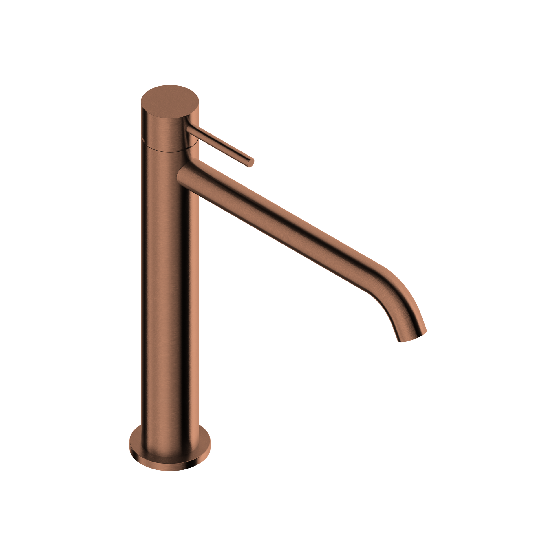 Mitigeur lavabo haut Tubico Tevere en acier inoxydable 316L cuivre Made in Italy T44166C