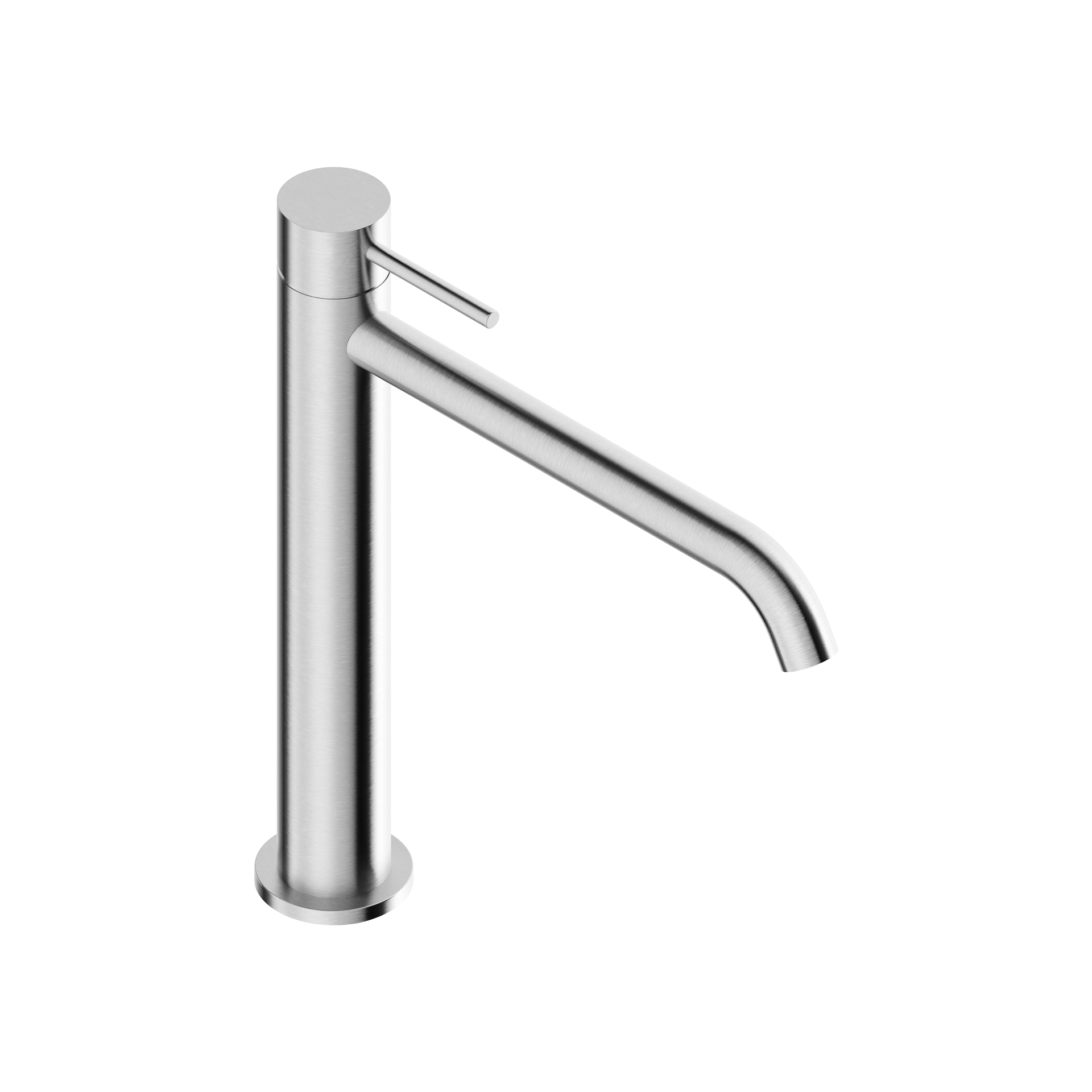 Mitigeur lavabo haut Tubico Tevere en acier inoxydable 316L satiné Made in Italy T44166S