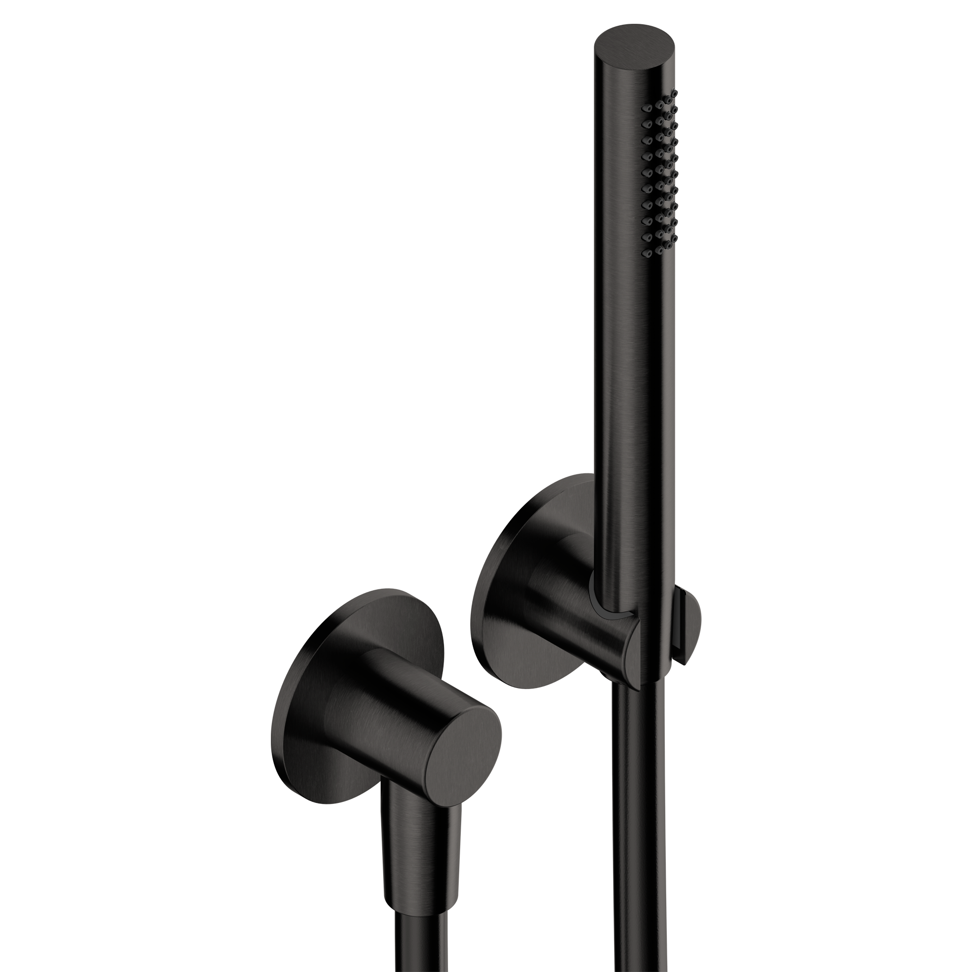 Tubico - Set doccia in acciaio inox 316L con rosone diametro 65 mm - Black PVD - T54055B