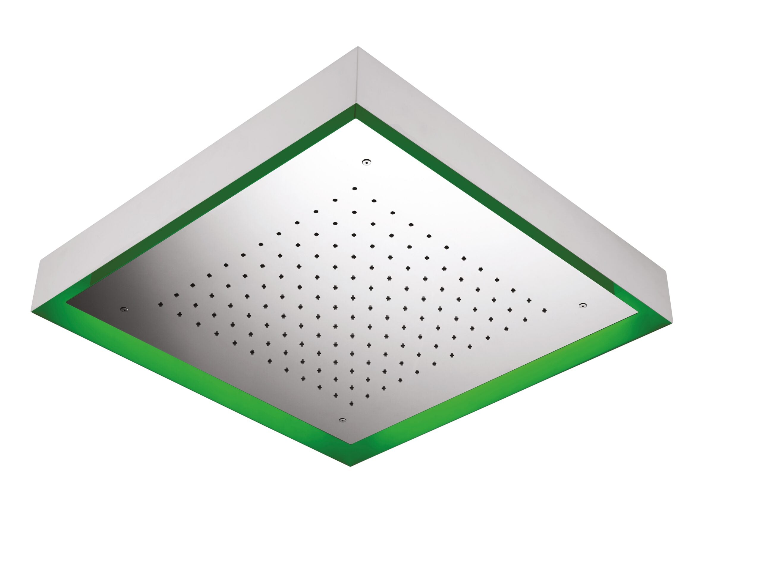 Tubico - Soffione doccia LED a soffitto quadrato 570 mm in acciaio inox - Gold PVD - T64399G