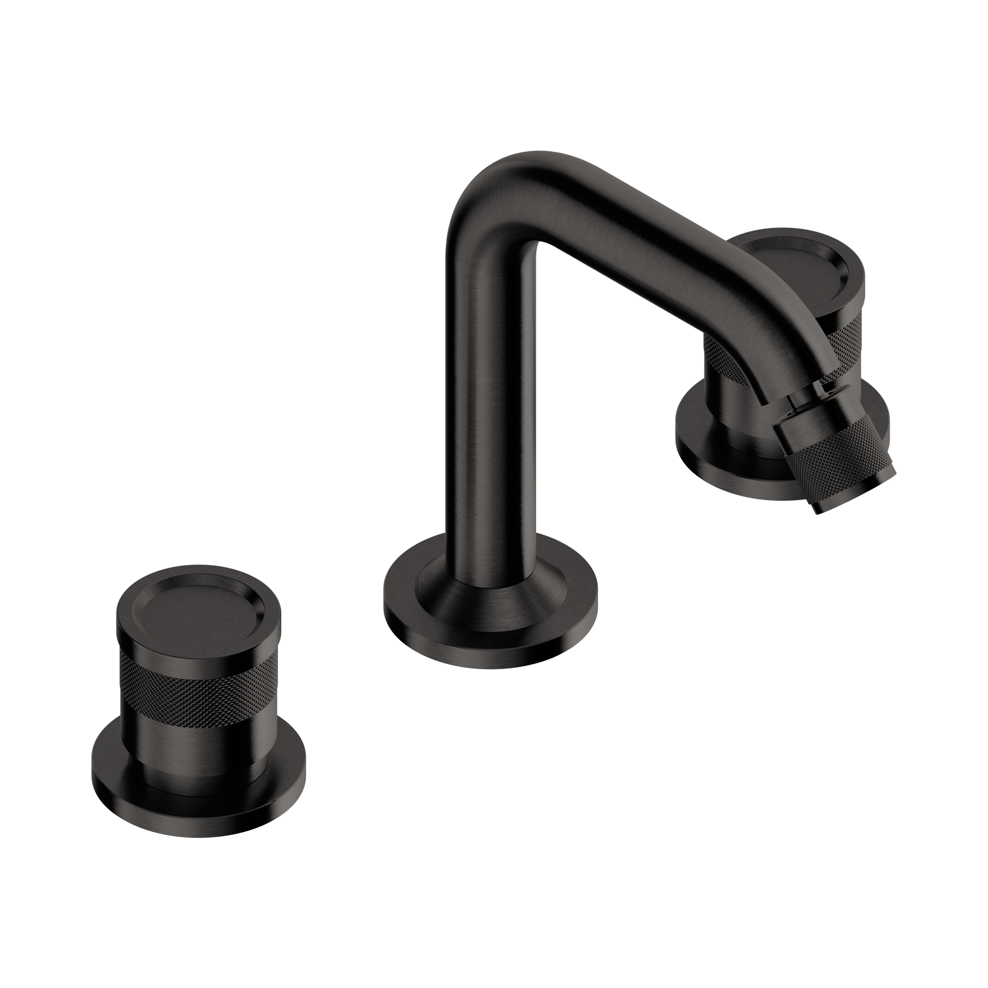 Tubico Volga Miscelatore per bidet 3 fori in acciaio inox 316L nero Made in Italy T84053B