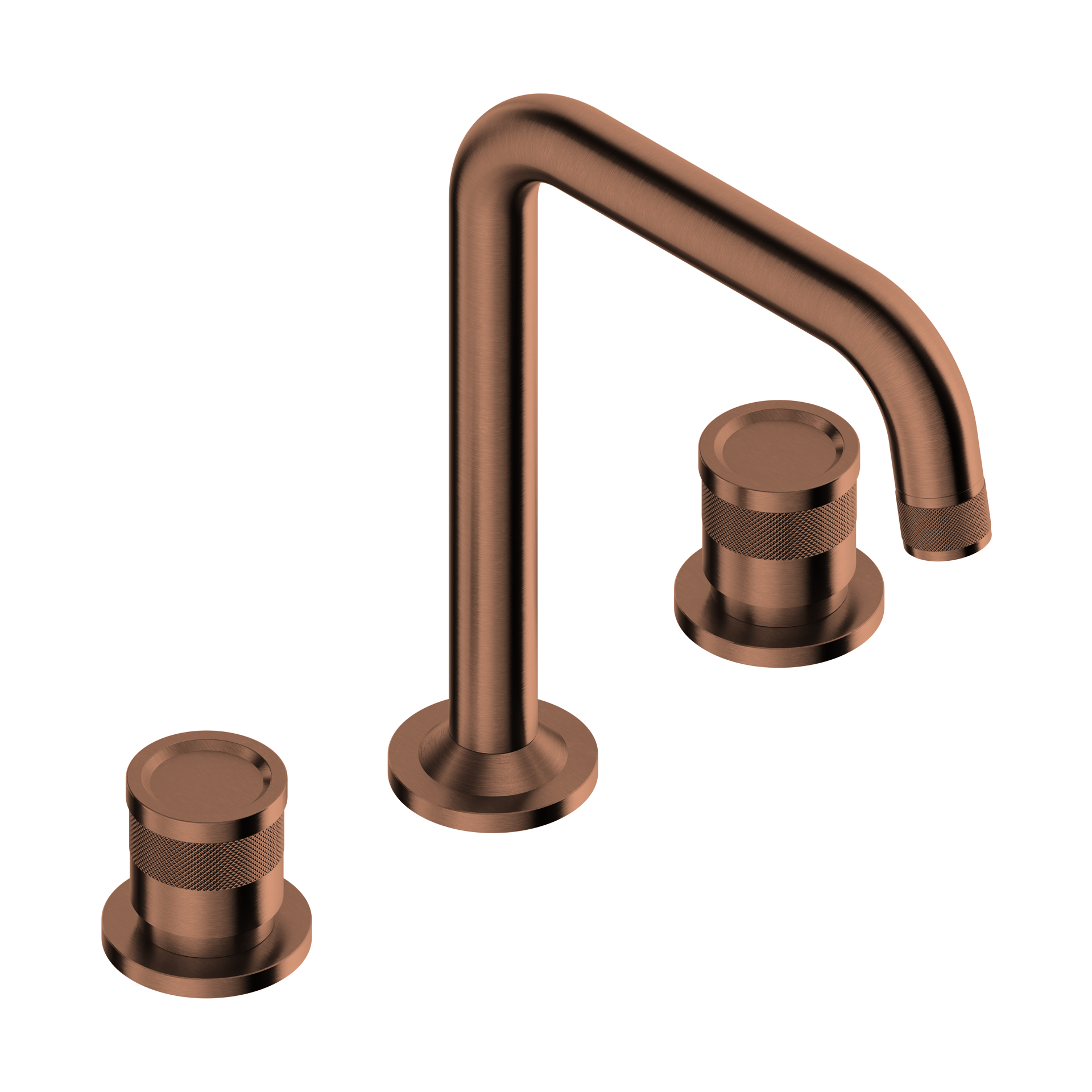 Mitigeur lavabo 3 trous Tubico Volga en acier inoxydable 316L cuivre Made in Italy T84110C