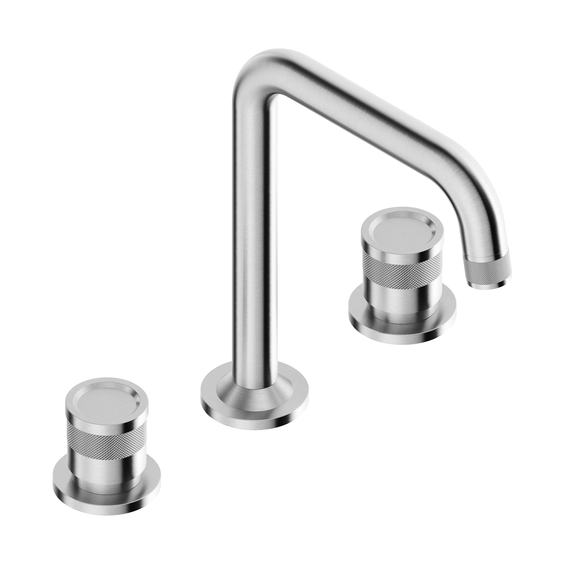 Tubico Volga Miscelatore per lavabo 3 fori in acciaio inox 316L satinato Made in Italy T84110S