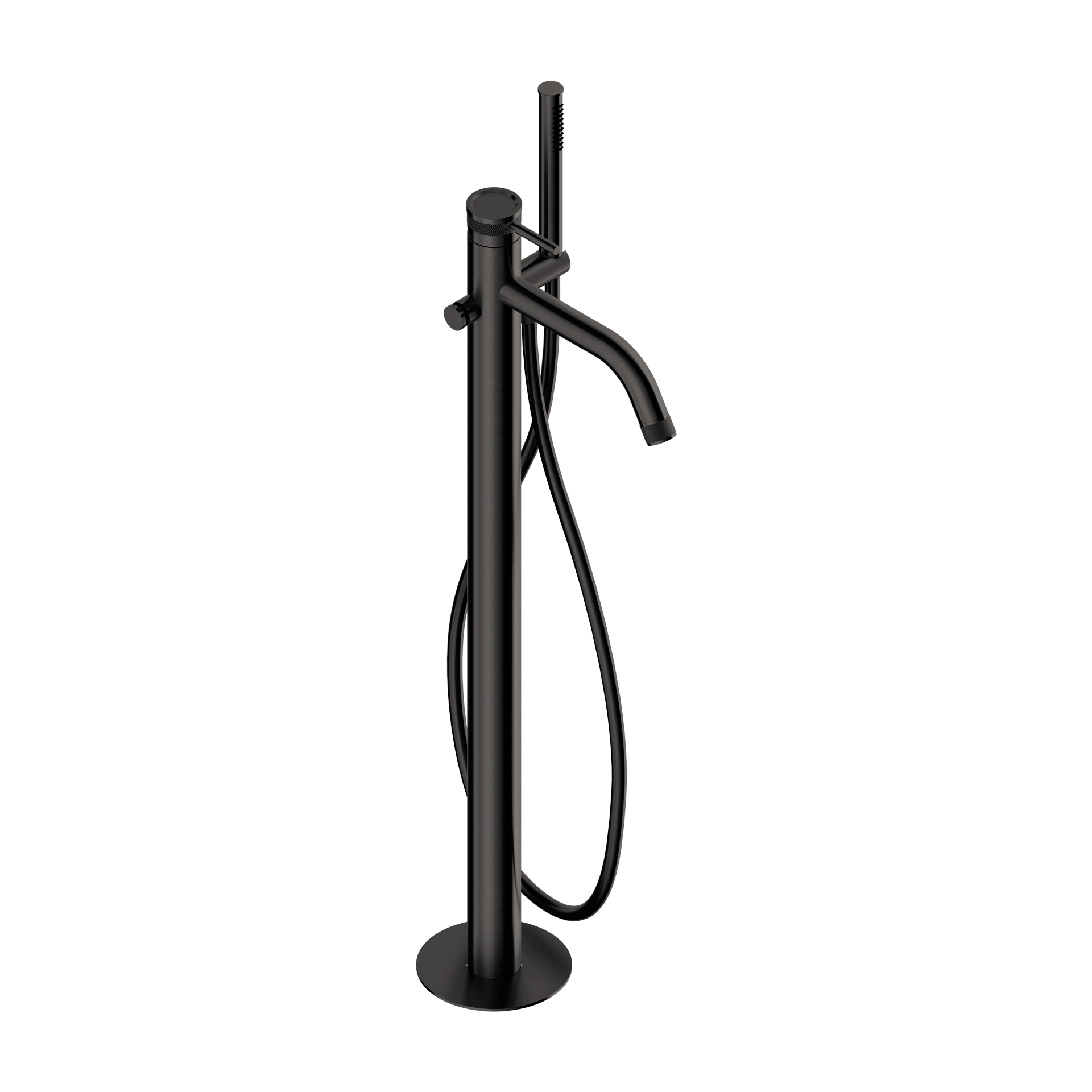 Tubico Volga miscelatore freestanding vasca in acciaio inox 316L nero Made in Italy T84124B
