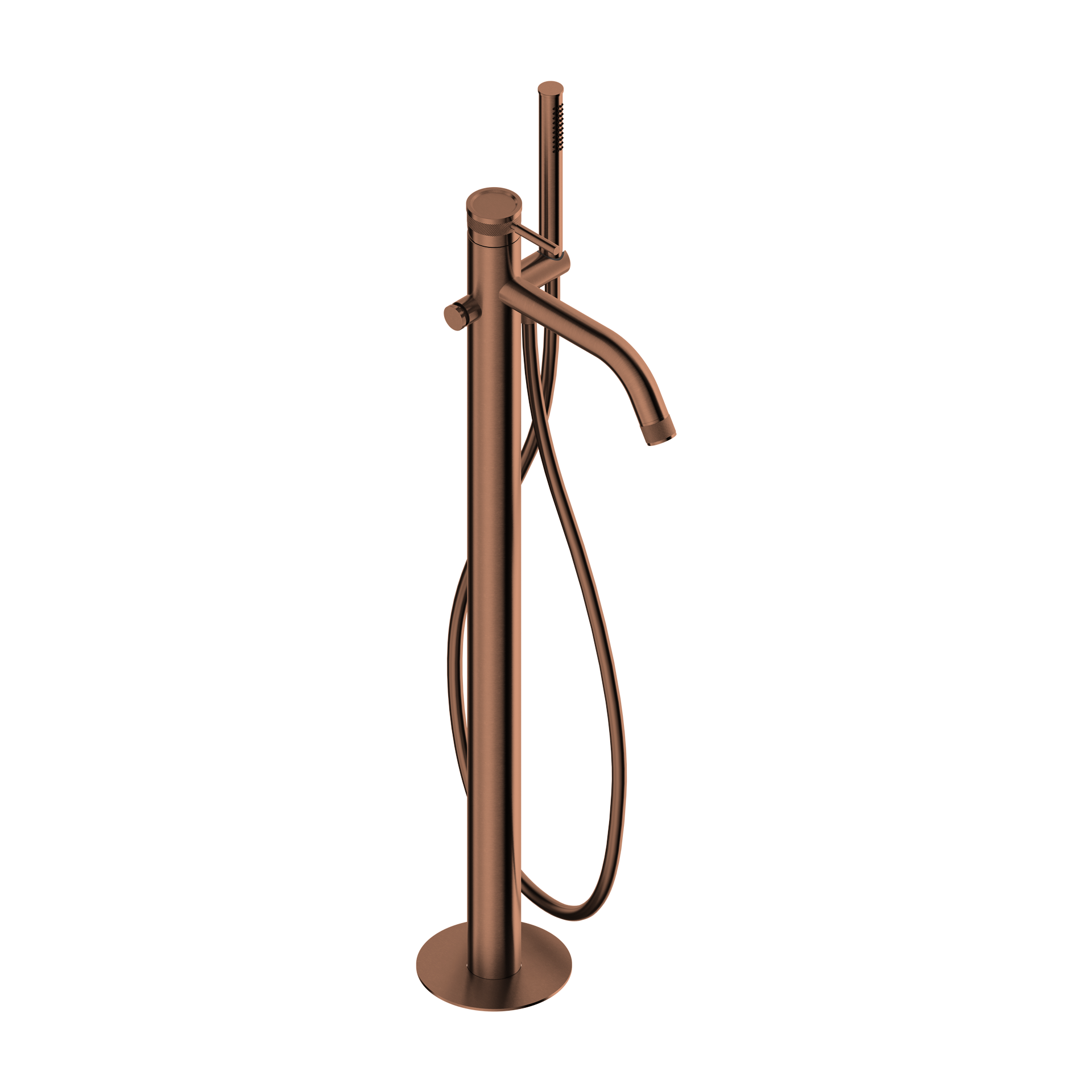 Tubico Volga miscelatore freestanding vasca in acciaio inox 316L rame Made in Italy T84124C