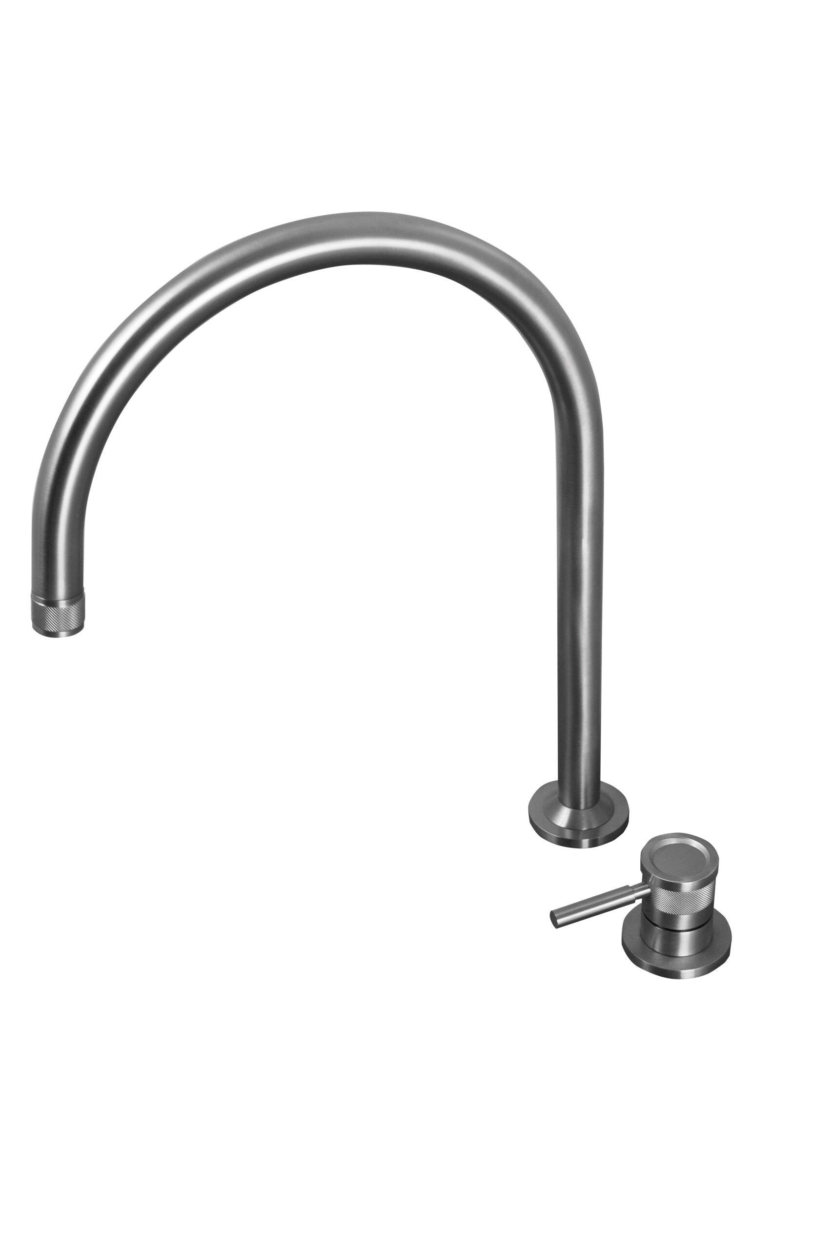 Robinet mitigeur de lavabo 2 trous Tubico Volga en acier inoxydable 316L en cuivre fabriqué en Italie T84193C