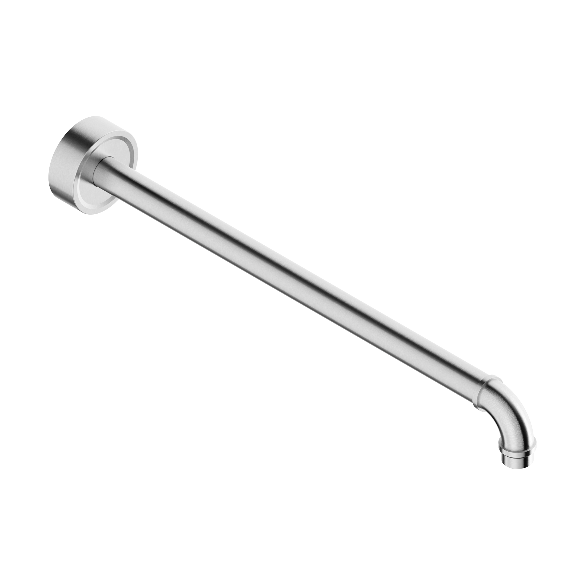 Bras de douche Tubico Volga 40 cm en acier inoxydable 316L satiné Fabriqué en Italie T84236S