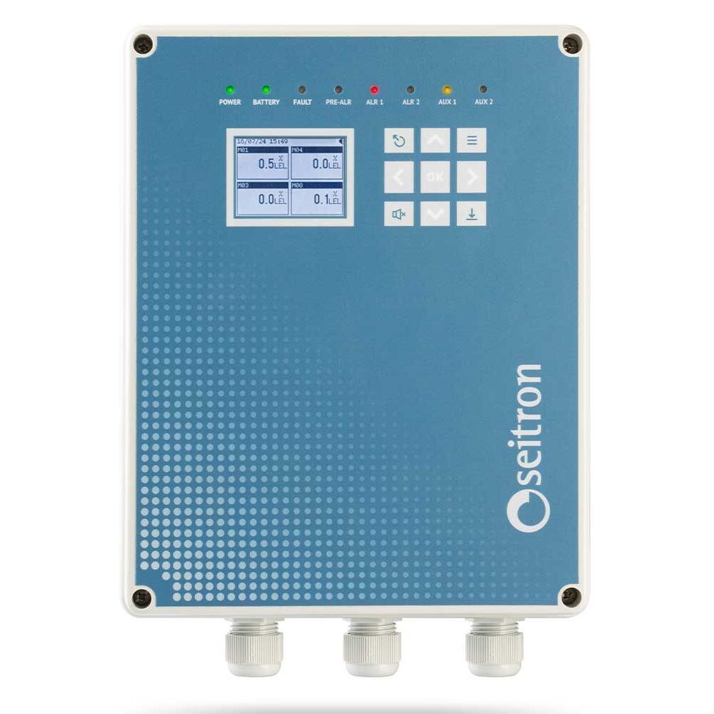 Unité de contrôle de gaz Seitron pour détecteurs de fuites de gaz, avec port de communication Modbus® RYF01M 