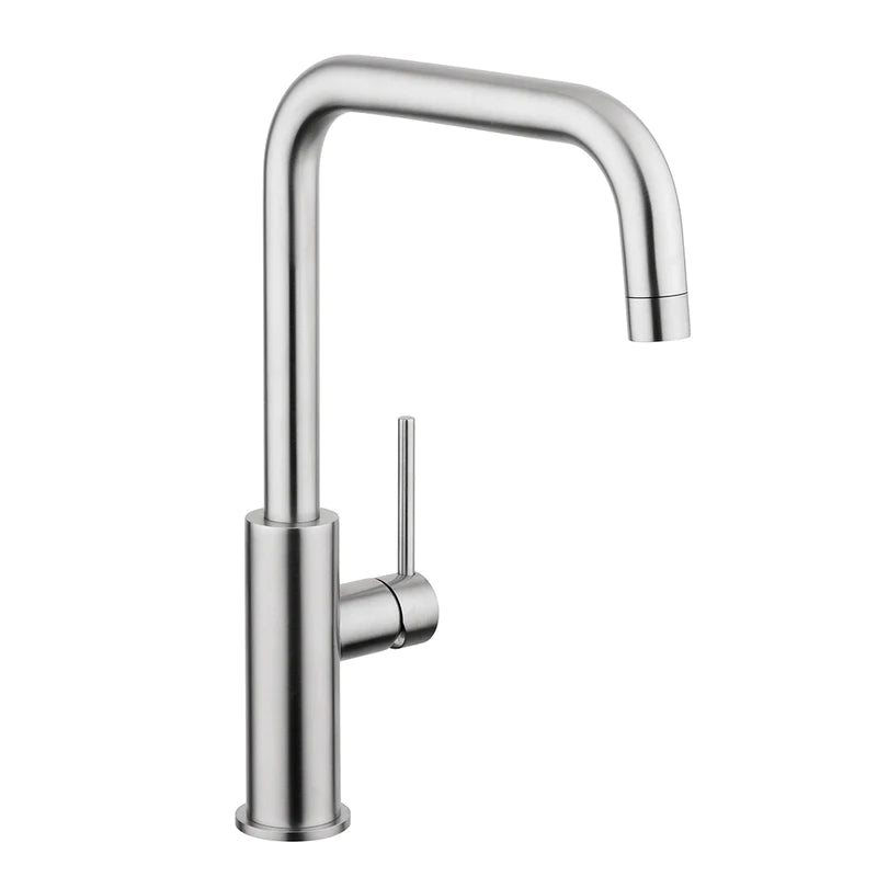 Robinet mitigeur de cuisine Tubico Kitchen Flows en acier inoxydable 316L et cuivre fabriqué en Italie T13105C