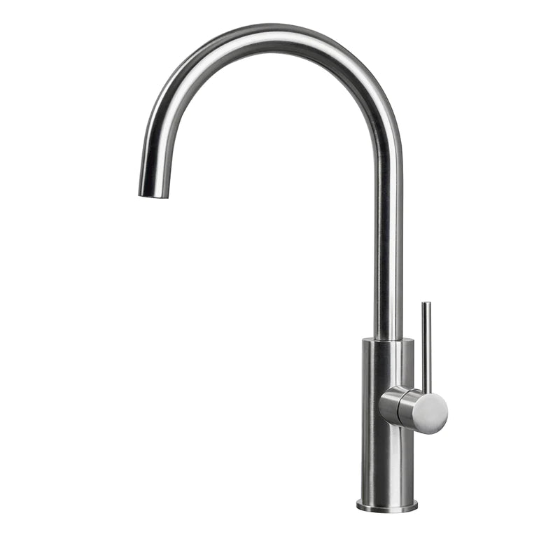 Robinet mitigeur de cuisine en acier inoxydable 316L doré Tubico Kitchen Flows fabriqué en Italie T13106G