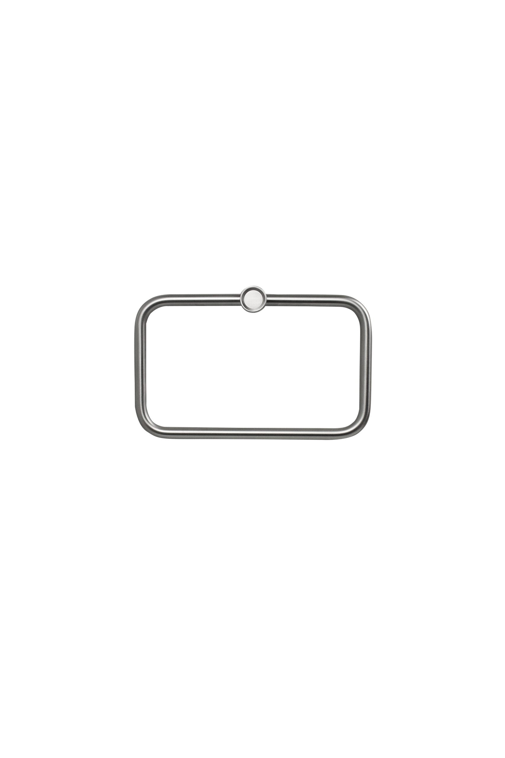 Tubico Volga porta salvietta ad anello in acciaio inox 316L nero Made in Italy T85008B