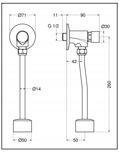 Idral Modern orinatorio lavabo temporizzato cod. 08120/E