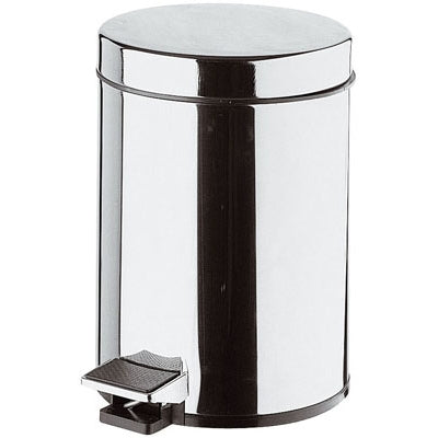 POUBELLE WC CYLINDRIQUE A OUVERTURE A PEDALE 5 LITRES LUX