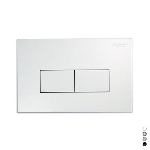 PLACCA PER CASSETTA INCASSO PUCCI ECO 2 PULSANTI LINEA MOD.2014