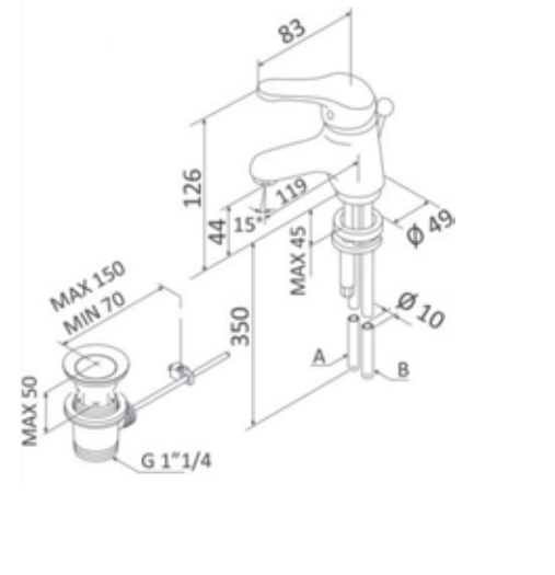 Rubinetterie Mariani Astro 2 rubinetto miscelatore lavabo