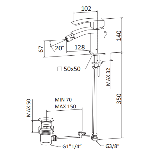 Rubinetterie Mariani Marte rubinetto miscelatore bidet