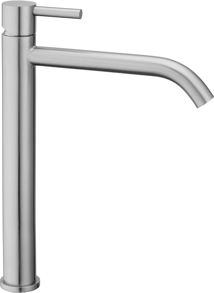Paffoni Steel Inox rubinetto miscelatore lavabo alto h. 30 cm cod. STEEL081AC