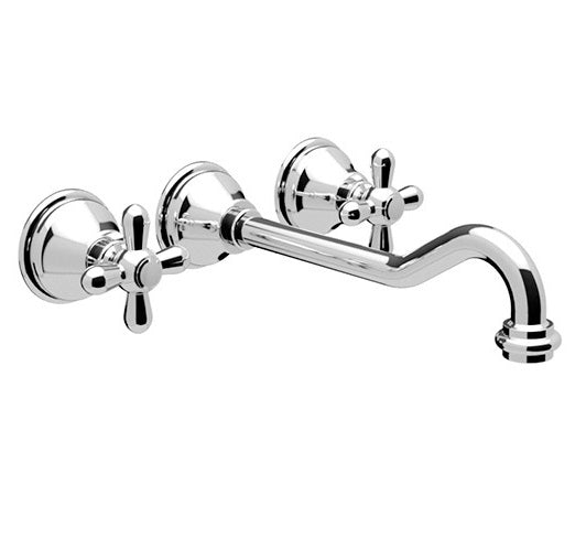 Mixtech Scirocco rubinetto miscelatore lavabo incasso a parete 3 fori