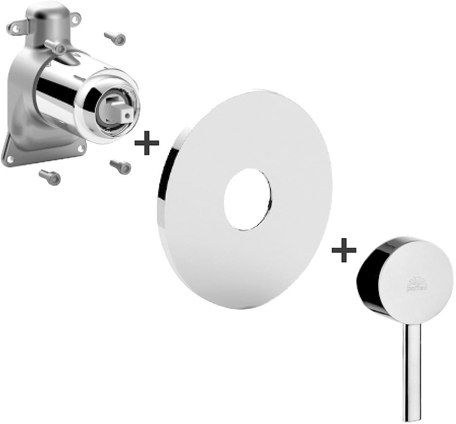 Ensemble de mitigeur de douche à encastrer externe Paffoni Stick