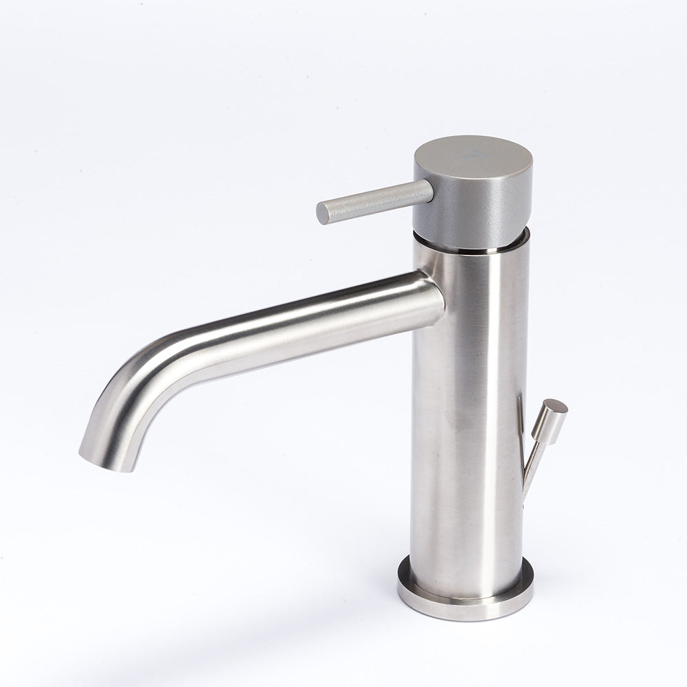 Tubico Colorado miscelatore per lavabo in acciaio inox con maniglia Roccia Made in Italy T20010R