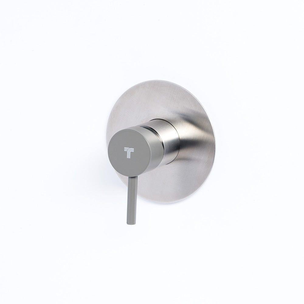 Tubico Colorado miscelatore per doccia da incasso in acciaio inox con maniglia Antracite Made in Italy T20130A
