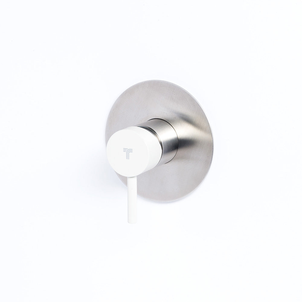 Tubico Colorado miscelatore per doccia da incasso in acciaio inox con maniglia Perla Made in Italy T20130P
