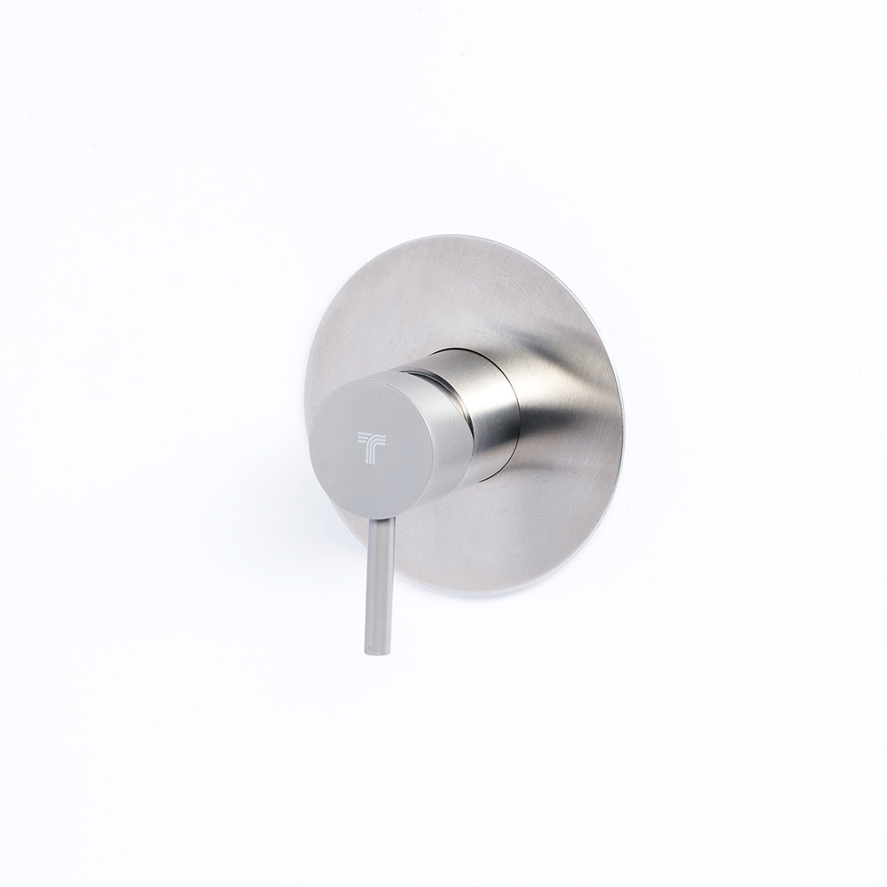 Tubico Colorado miscelatore per doccia da incasso in acciaio inox con maniglia Roccia Made in Italy T20130R