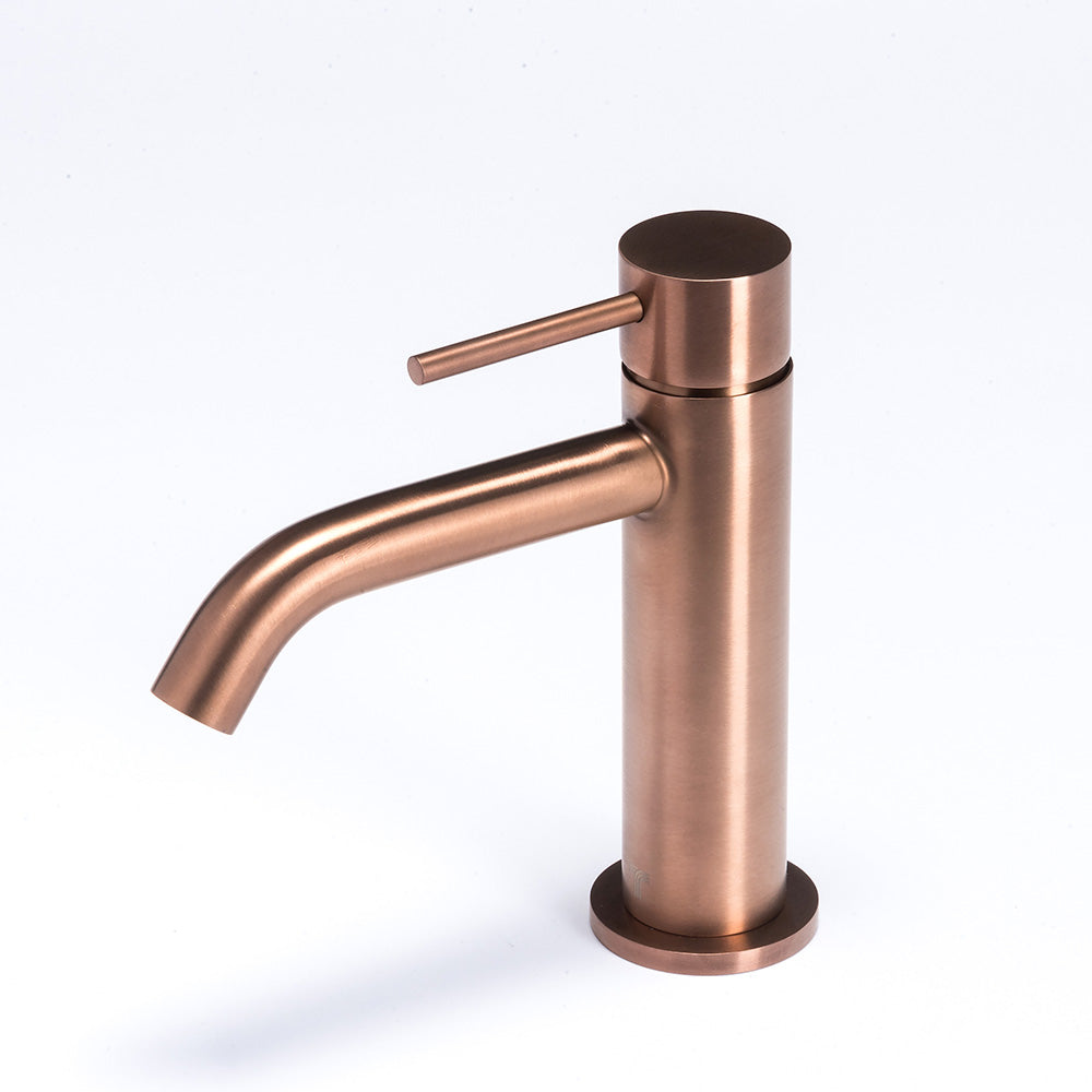 Tubico Tevere rubinetto miscelatore per lavabo in acciaio inox 316L rame Made in Italy T44119C